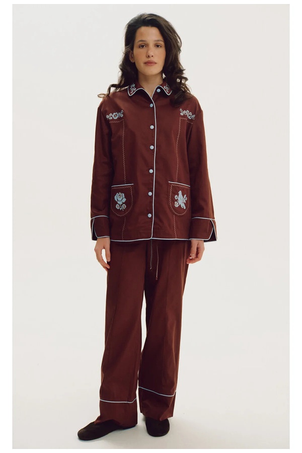 Women's Ptakha pajamas made of polished cotton, size XS