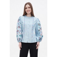 Embroidered women's blue Lugan