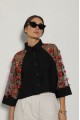 Women's black embroidered shirt from Nizhanka.