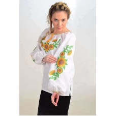 Sunflowers, women's embroidered shirt