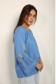 Women's blue Rye embroidered jacket