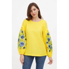 Yellow embroidered women's blouse Mira