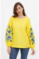 Yellow embroidered women's blouse Mira