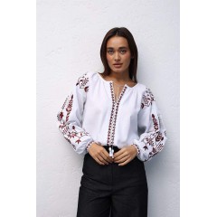 Milk embroidered women's blouse Violina