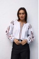 White embroidered women's blouse Violina