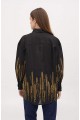 Black embroidered shirt with ears Radmila