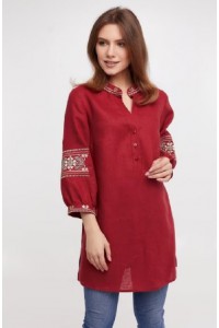 Women's embroidered tunic, Varvara red