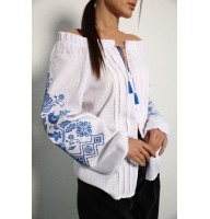 Vogneslava, embroidered women's white