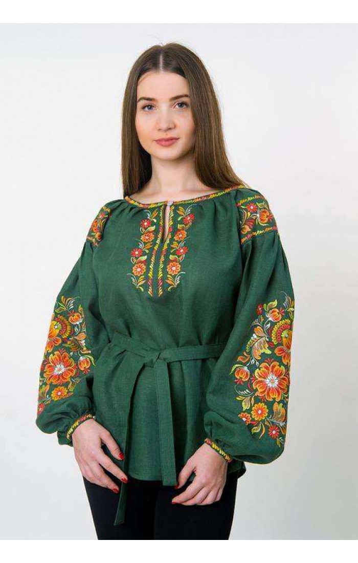 Petrykivka, women's embroidered shirt