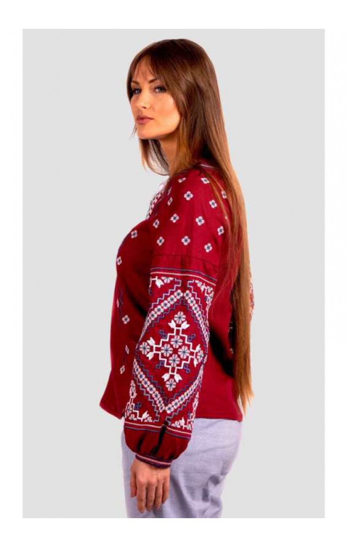 Tvorymyra festive, women's embroidery, red