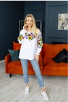 Women's white embroidered blouse Agata, XS