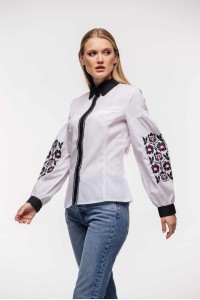 White women's embroidered shirt Noble