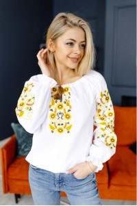 Women's embroidered shirt with yellow embroidery Vyuhok