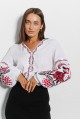 Женская вышитая рубашка с оригинальной вышивкой на рукавах, Вонеслава.