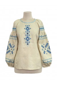 Women's embroidered shirt of yellow color, Marichka