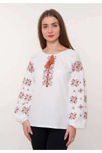 Oriana, embroidered women's white