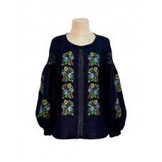 Hanna, embroidered women's blue