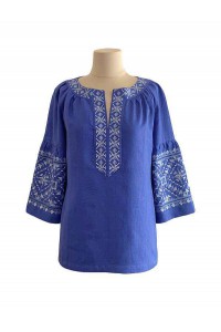 Вишиванка синього кольоруа Ганна