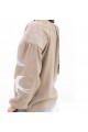 Women's beige embroidered jacket with milky embroidery of swallows