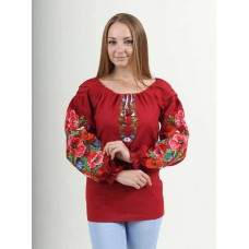 Flaming whirlwind, women's embroidered shirt
