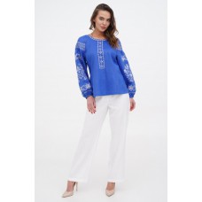 Blue embroidered women's blouse  Stork.