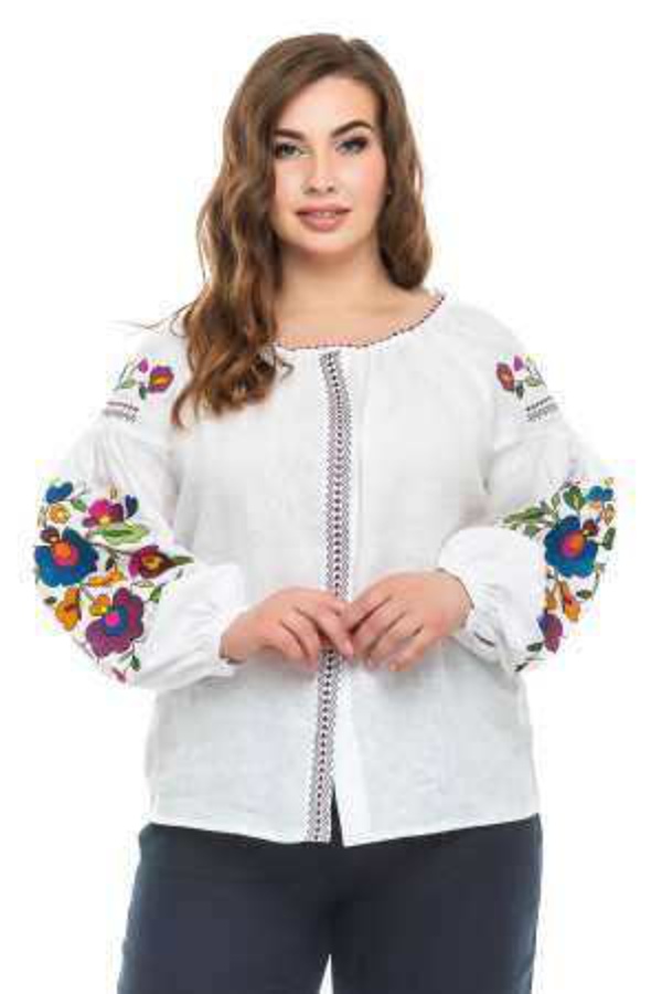 Women's embroidered shirt with voluminous sleeves Veselina, 54