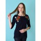 Extravaganza plus, women's blue embroidered blouse