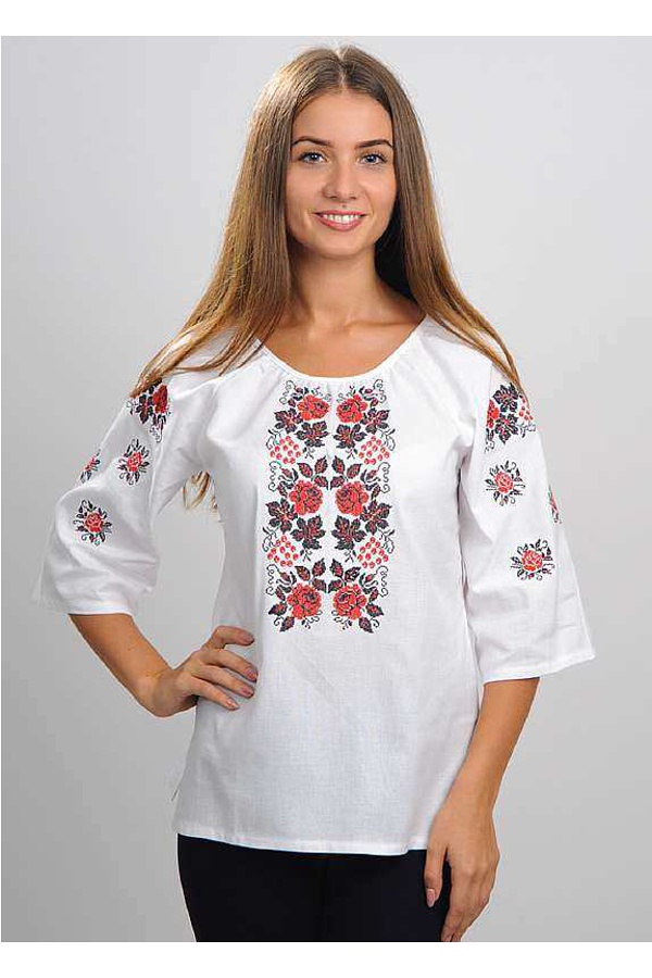 White women's embroidered shirt "Shipshina" new, 42