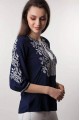 Women's blue embroidered shirt Wave