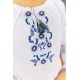 Vynok, blouse women's embroidered white with blue