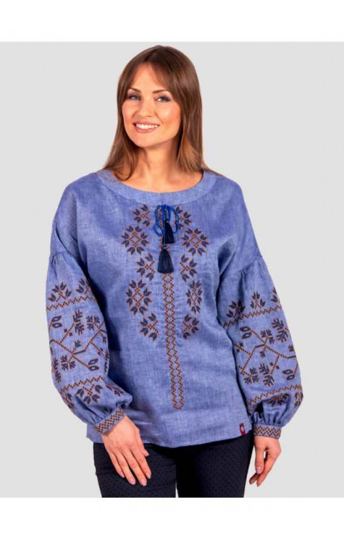 Creative festive, women's embroidery, blue