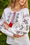 Червона-чорна вишиванка Два цвета