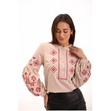 Ulita, women's pink embroidered blouse