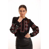 Улита, блузка женская вышиванка черная