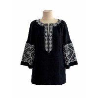 Черная вішиванка женская Ханна Черная вішиванка женская Ханна