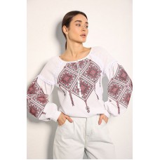 Katria, women's embroidered jacket red