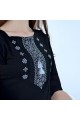 Blue women's t-shirt with embroidery Ornament