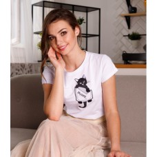 Murr, women's embroidered white T-shirt