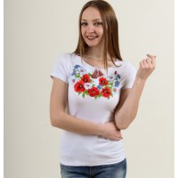 Соната, жіноча вишита футболка біла