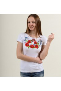 Sonata, women's embroidered white T-shirt