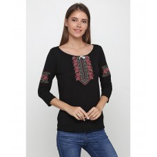 Maria, T-shirt with sleeves 3/4, black