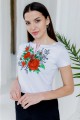 White women's embroidered t-shirt vyshyvanka Monika