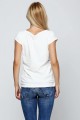 Women's embroidered T-shirt white Rose