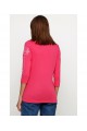 Vita, women's pink embroidered T-shirt