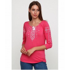Vita, women's pink embroidered T-shirt
