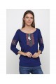 Vita, women's embroidered T-shirt blue