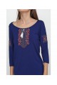 Vita, women's embroidered T-shirt blue