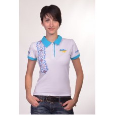 Поло з вишивкою Україна, патріотичні футболки жіночі