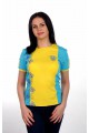 Ukraine, yellow-blue, women's embroidered T-shirt