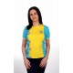 Україна, жовта-блакитна, жіноча вишита футболка